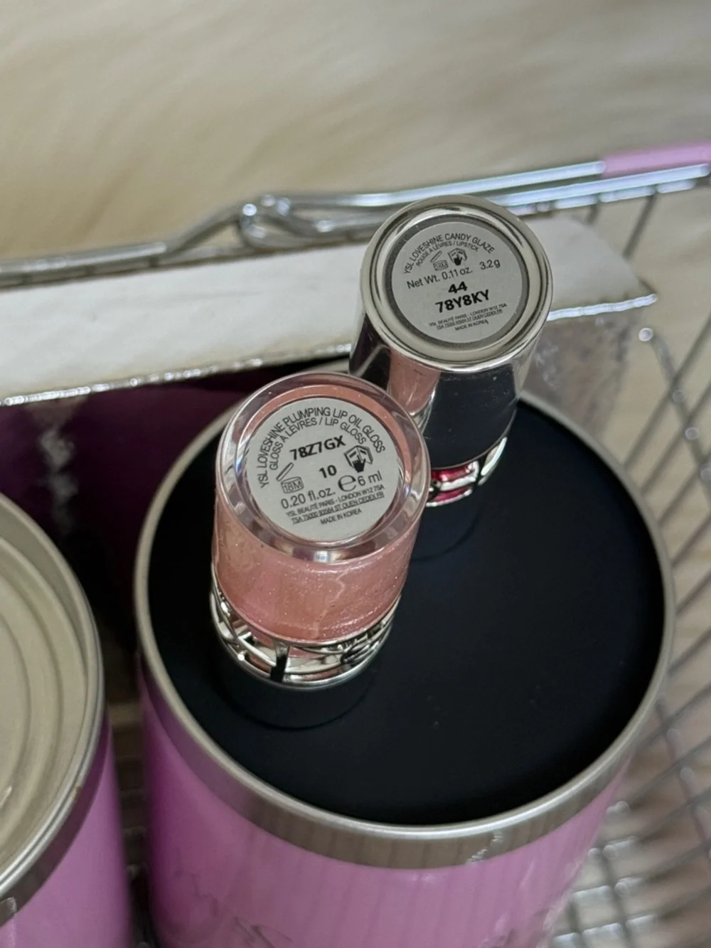 YSL Beauty PR make me blush fuchsia fizz, loveshine gloss, candy glaze lip gloss - Picture 5 of 13